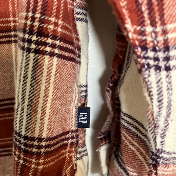 Gap tunic length flannel shirt womenโs oversized large - Picture 4 of 7